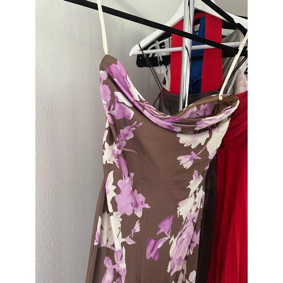 ROCOCO SAND Maxi Strapless Dress in Brown Pink - Picture 7 of 11